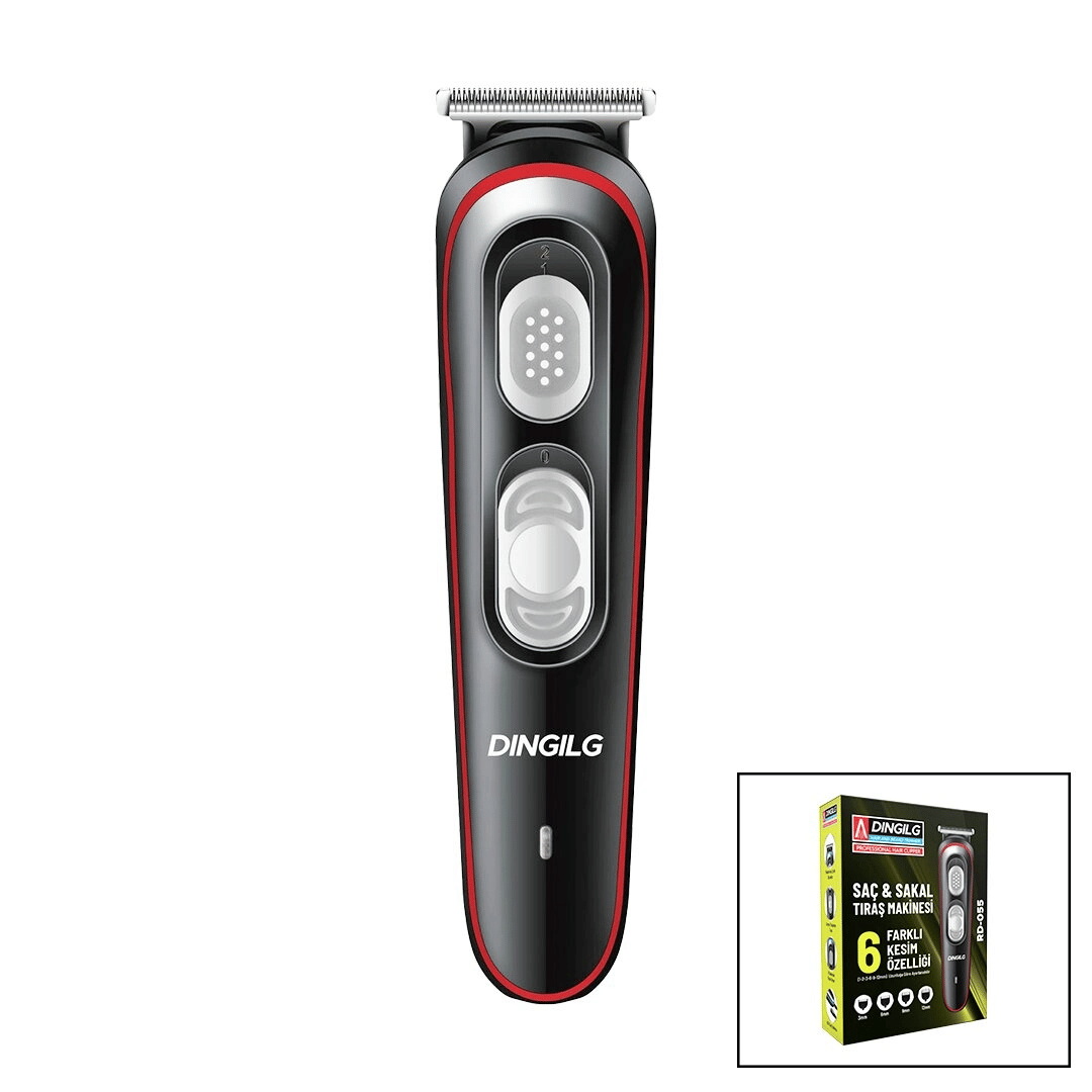 Saç - Sakal Kesme Traş Makinesi  6 Farklı Kesim   Usb Şarjlı   2 Kademe Bıçak Ayarı Rd-055 Bx40