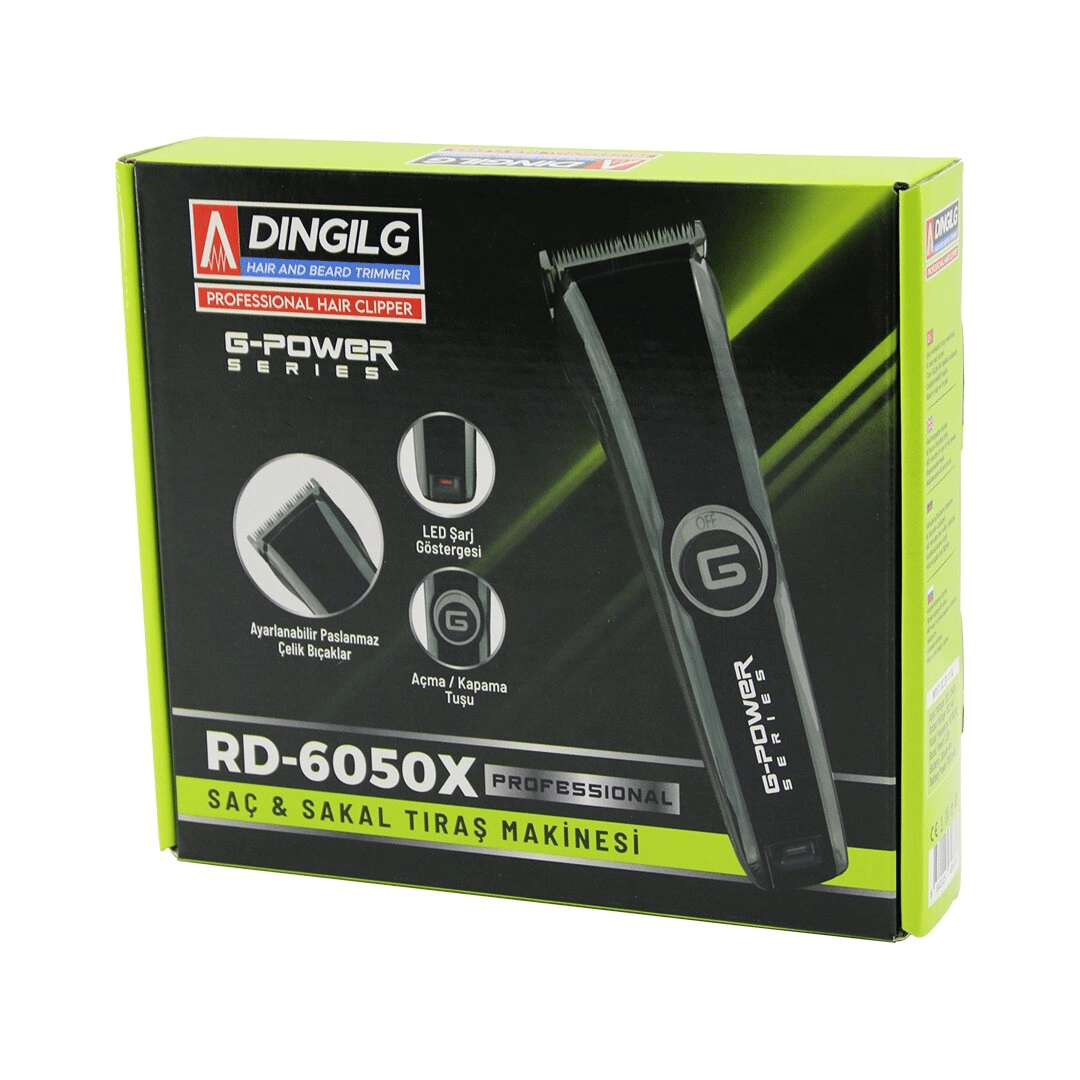 Saç Sakal Kesme - Traş Makinesi Fiş Şarjlı=led Gösterge Ayarlı Bıçak=0.1-05mm Rd-6050x G-powerg-plus Bx40