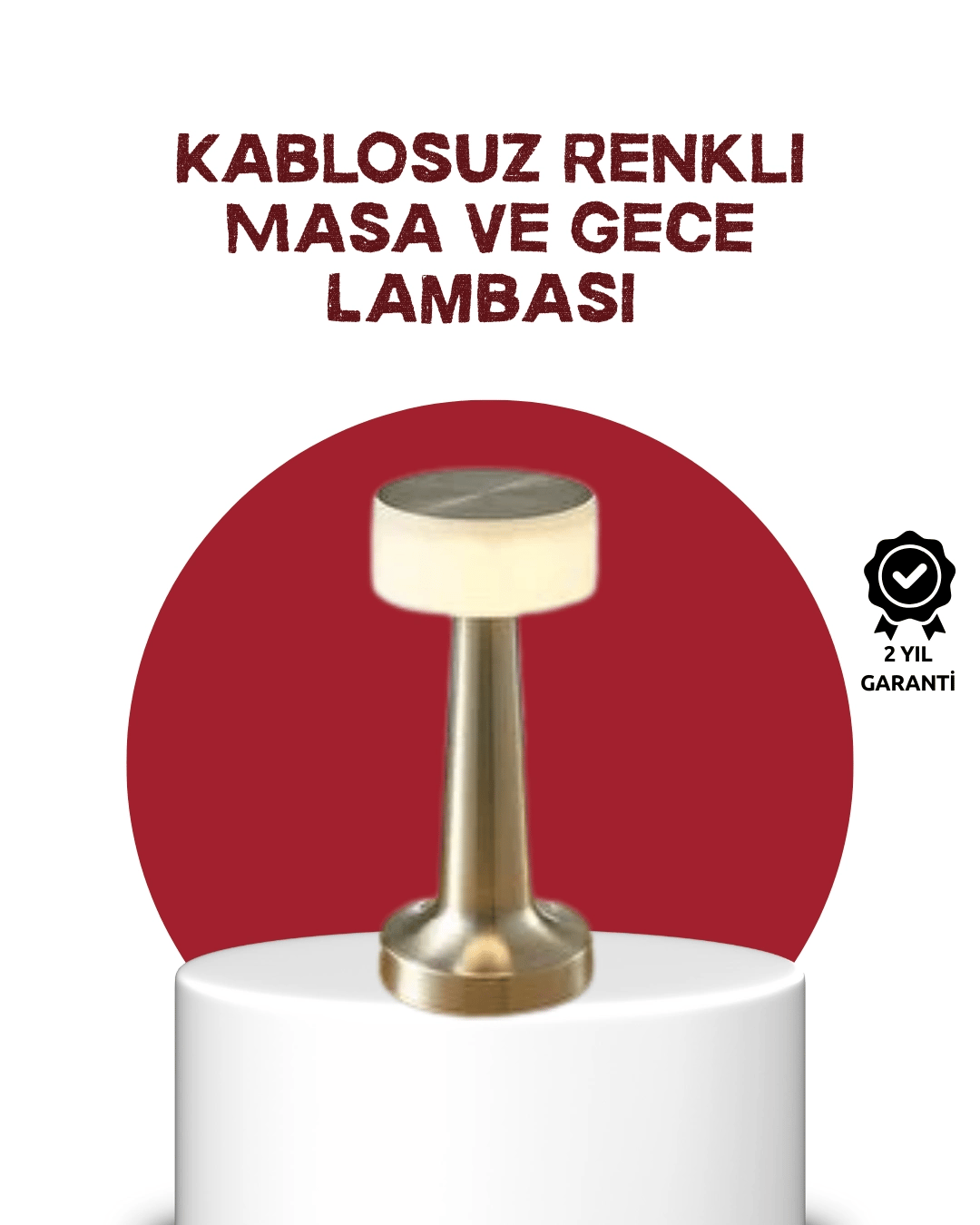 Şarj Edilebilir LED Masa Lambası USB Girişli, Metal Yapı