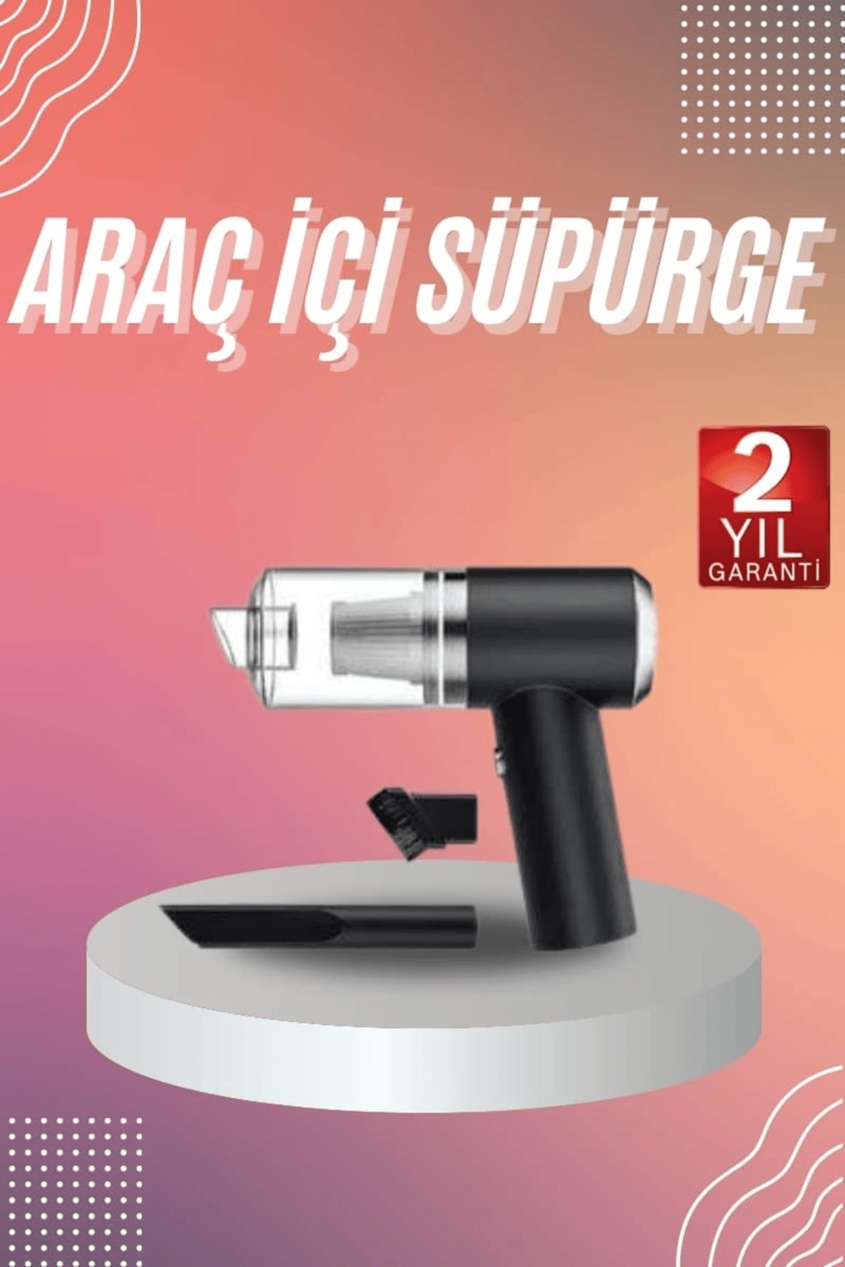 Şarjlı el süpürgesi beyaz renk 0-250 watt 11-20 dba ses seviyesi 2 yıl garantili
