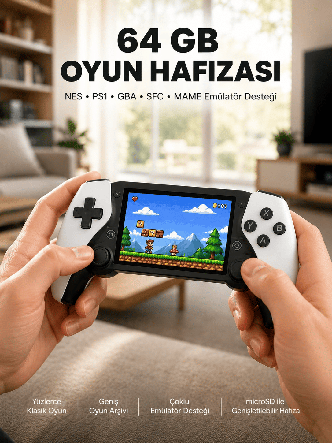 Şarjlı, Hafıza Kart Destekli Oyun Konsolu Yeni Nesil