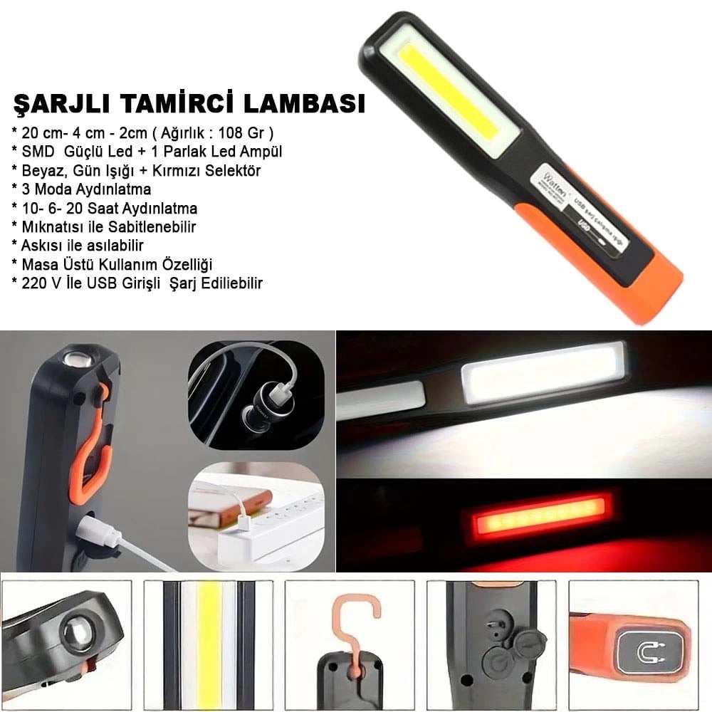 Şarjlı Tamirci Lambası  Wt-297