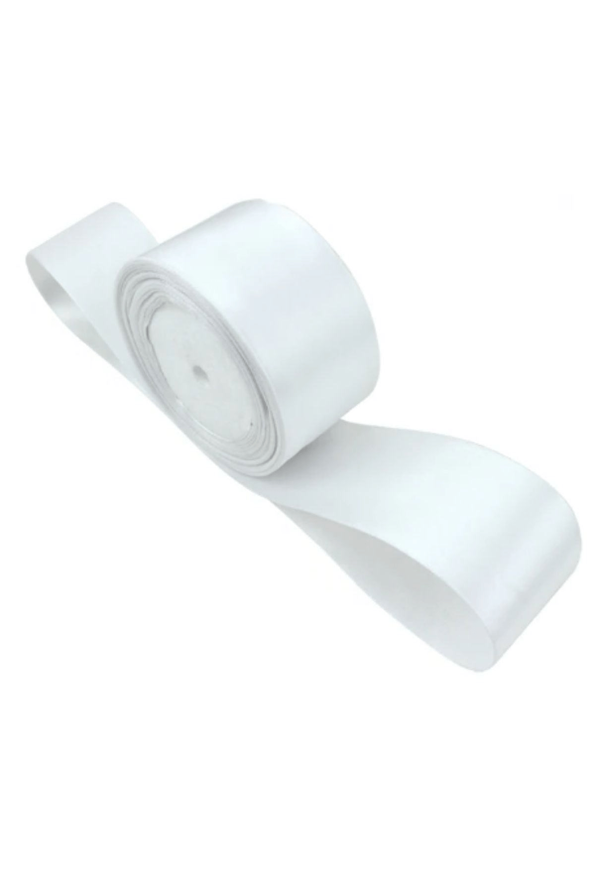 Saten Kurdele 6 Cm Beyaz 2 Metre