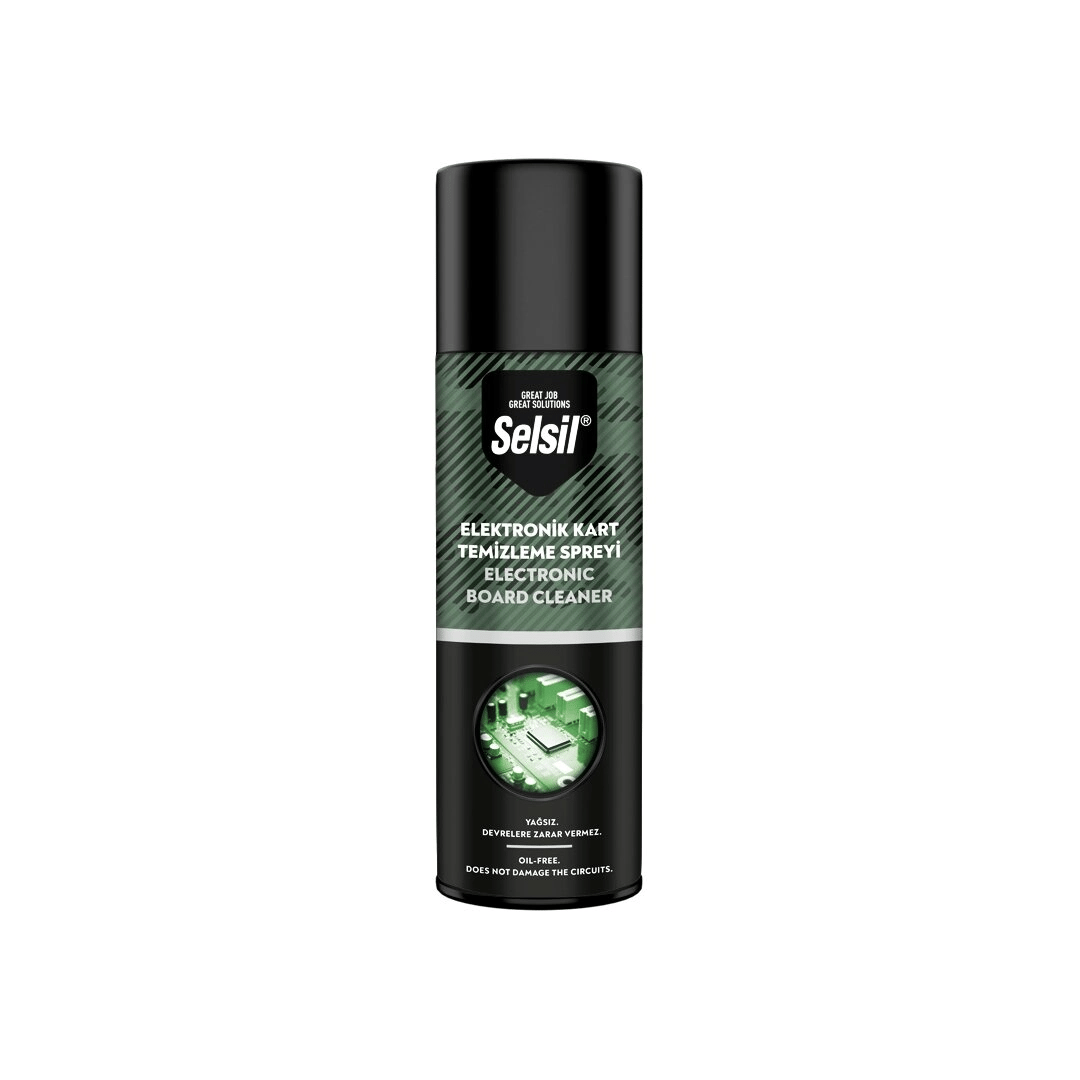 Selsil Elektronik Kart Temizleme Spreyi 500ml  Yağsız - Devrelere Zarar Vermez Bx40