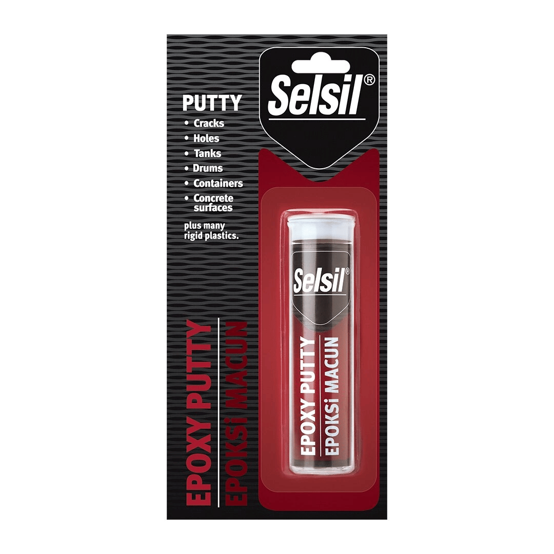 Selsil Epoxy Putty - Epoksi Macun Isıya Dayanıklı Yapıştırcı 57gr Ahşap - Metal - Cam - Seramik Bx40