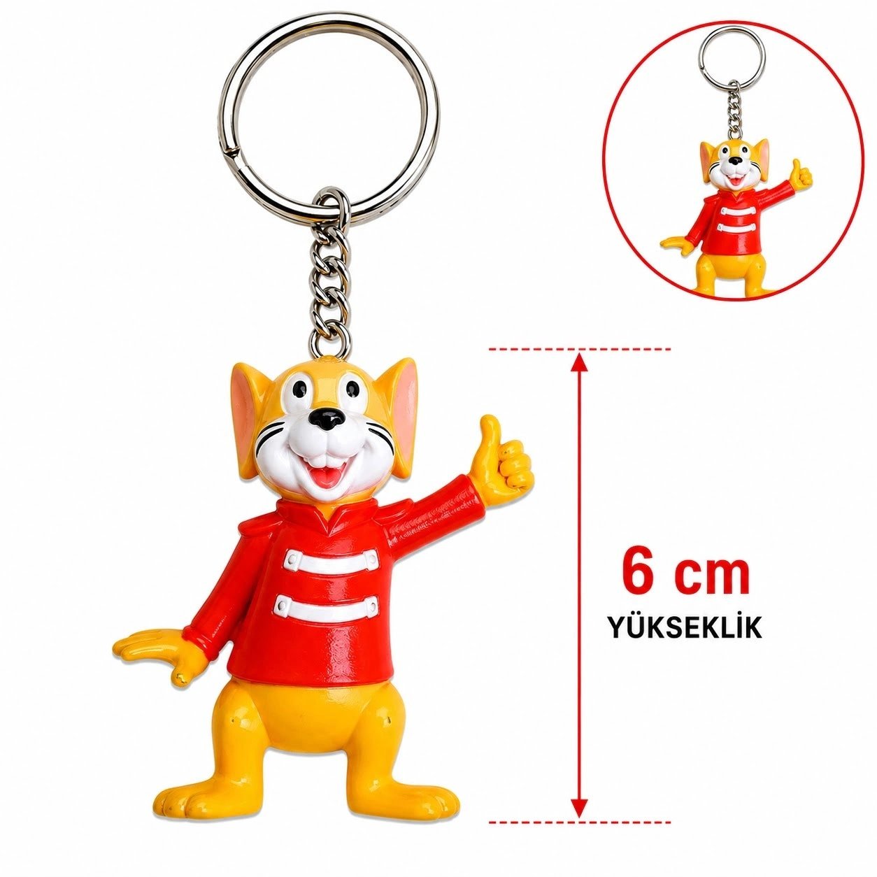 Sevimli Fare Figürlü Anahtarlık 6 Cm