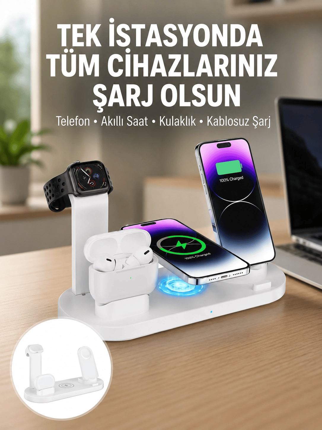 Şık ve Fonksiyonel Tasarım – Evde, Ofiste veya Seyahatte Kusursuz Şarj Deneyimi