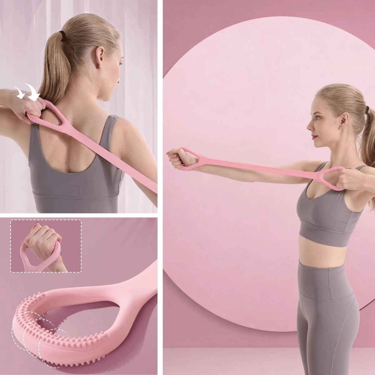 Silikon Pilates & Egzersiz Direnç Bandı – Yoga, Aerobik, Squat Ve Spor İçin Çok Amaçlı Fitness Lastiği Bx40