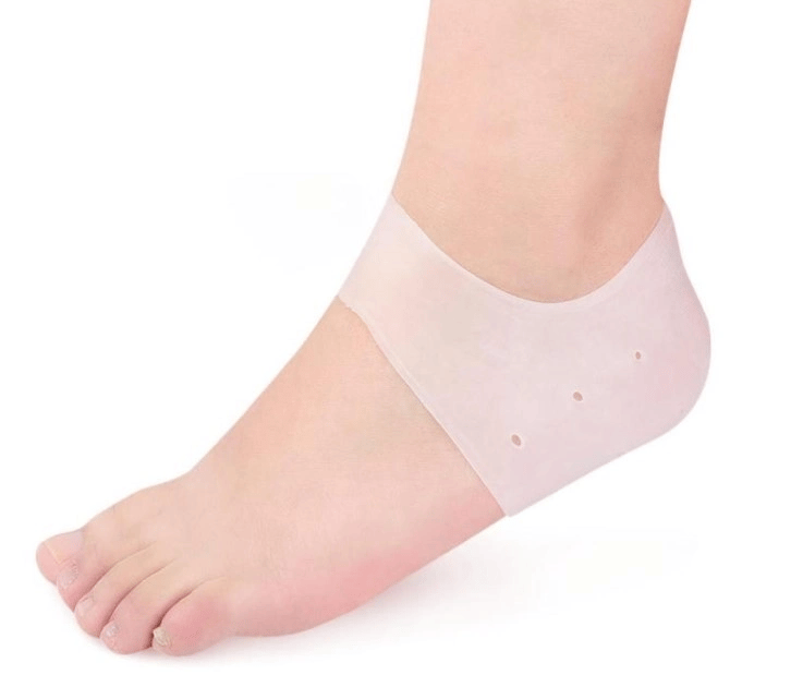 Silikon Topuk Çorabı Beyaz Renk Bx40