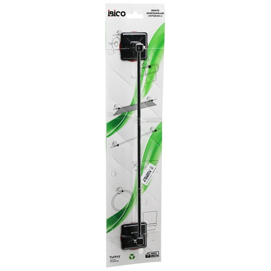 Siyah   Uzun  Metal  Havluluk   Yapışkanlı Montaj Bny-705 Bx40
