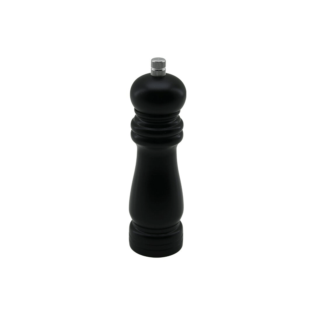 Siyah Ahşap  Küçük= Çap: 4.5cm - Uzunluk: 15.5cm Tuz - Baharat Öğütücü Bx40