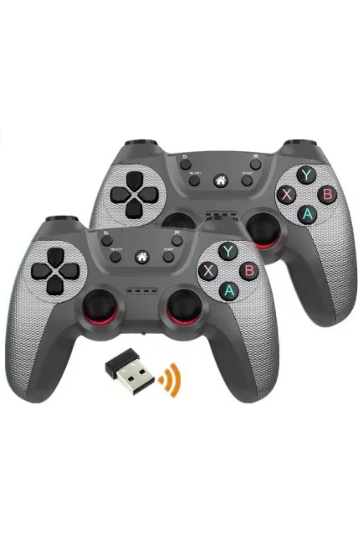 Siyah bluetooth bağlantılı 2.4g kablosuz gamepad 2 adet pc uyumlu 1 yıl garantili