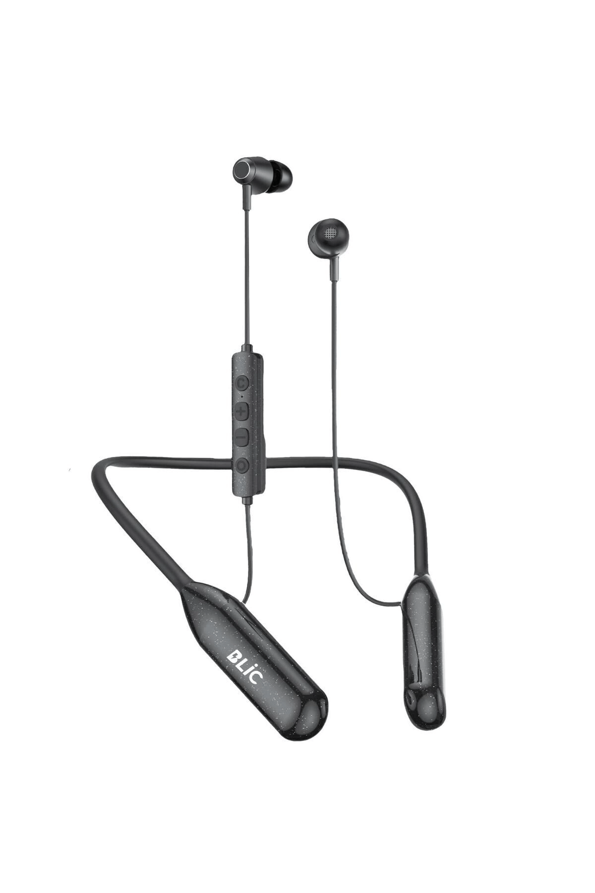 Siyah Boyun Askılı Bluetooth Kulaklık, Aktif Gürültü Önleme ve Oyun Modu Özellikli