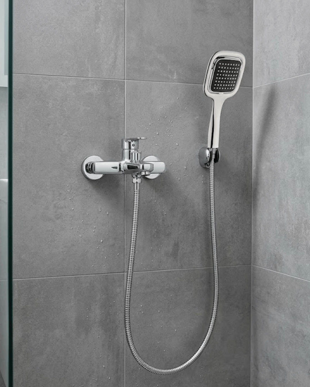 Siyah Duş Seti El Duşu Başlığı Spiral Hortum Dayanıklı Banyo Duş Aksesuarı