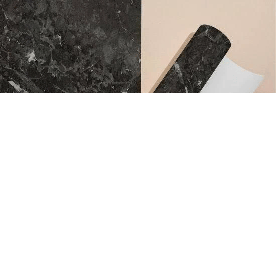 Siyah Mermer Desenli Yapışkanlı Kaplama Kağıdı 5 Metre