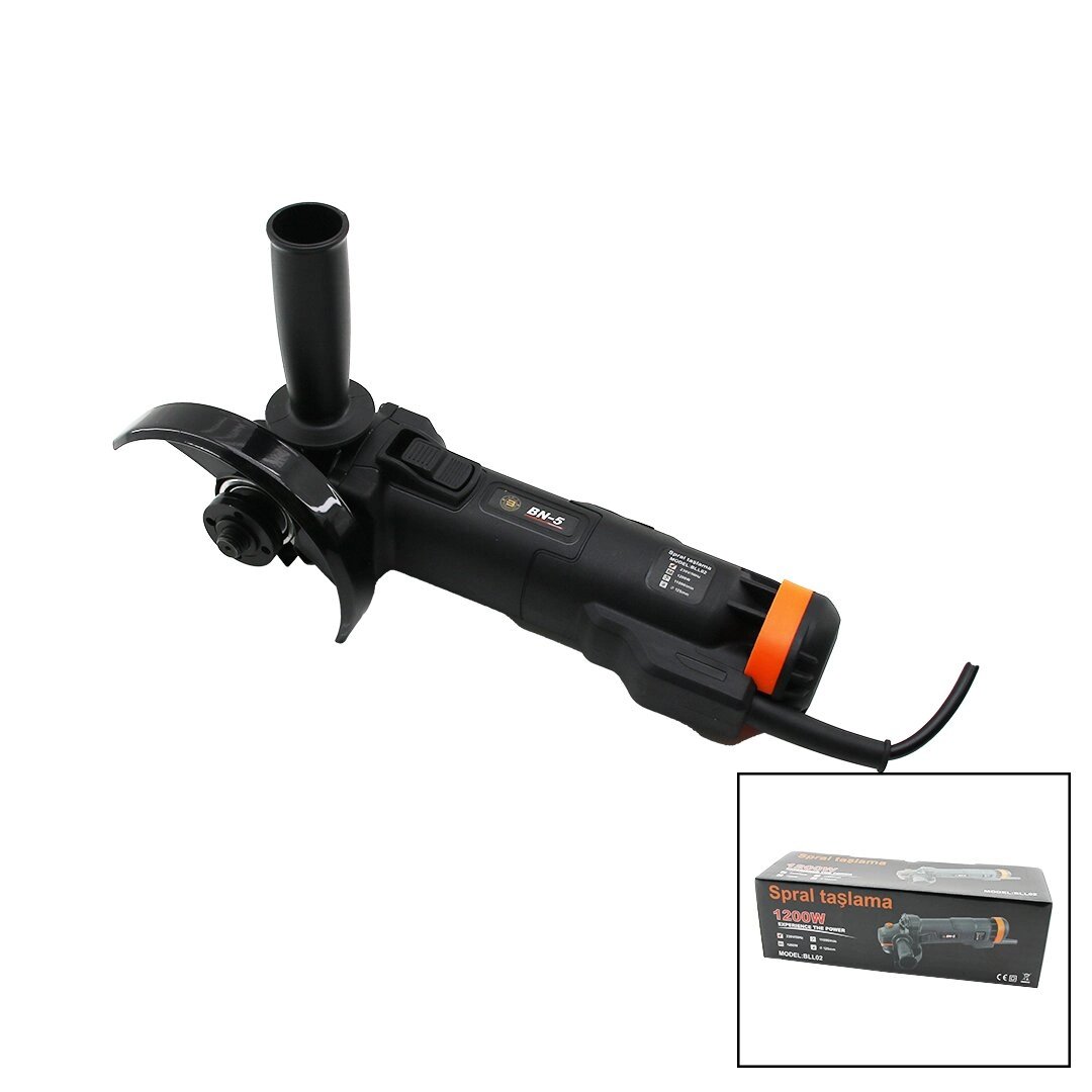Spral Taşlama  1200w  Siyah - Turuncu  11000/min - 125mm Bll-02 Bx40