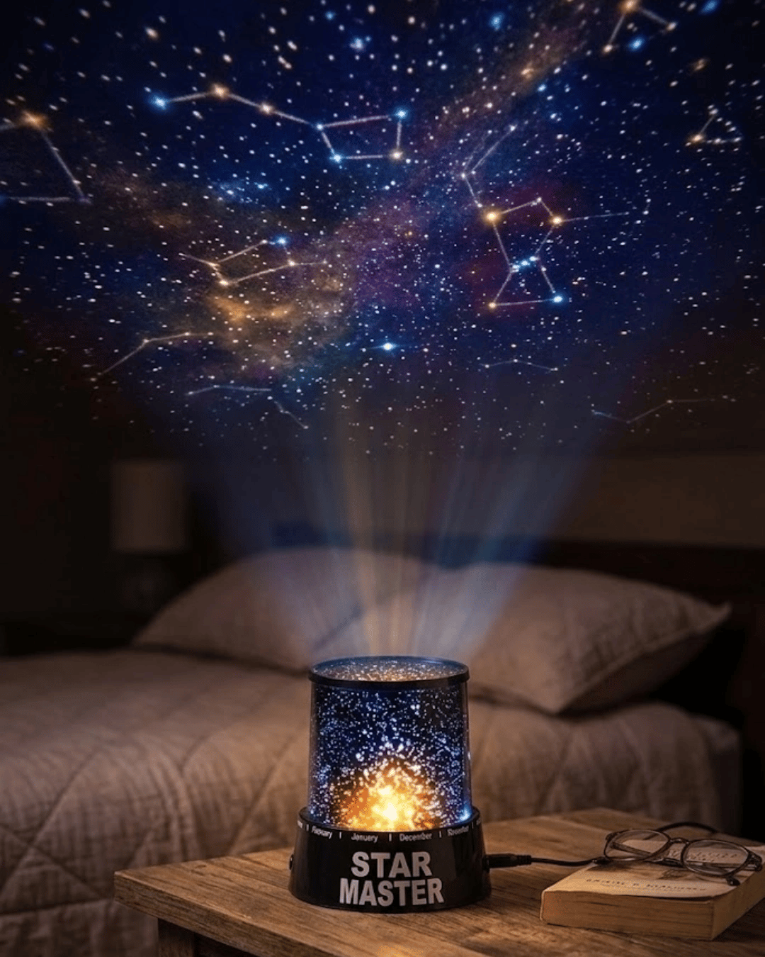 Star Projektör Gece Lambası Tavana Yıldız Yansıtan LED Işık
