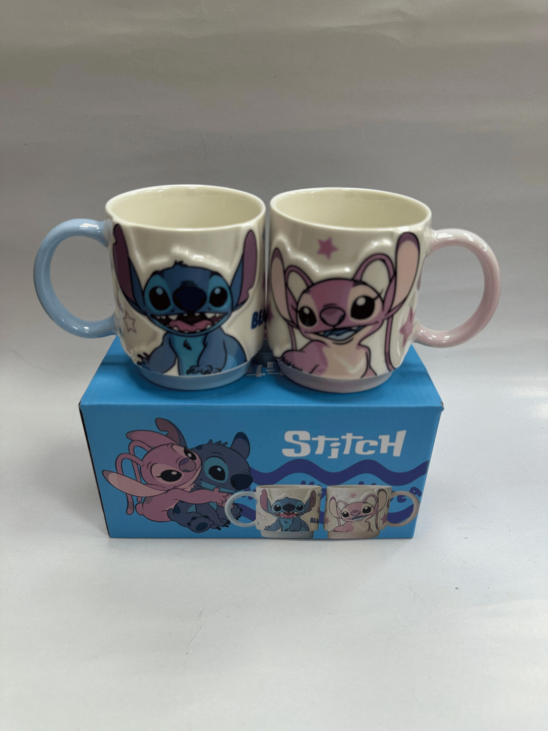 Stitch 2li Kabartmalı Kupa Bardak
