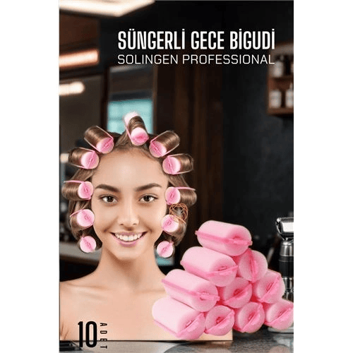Süngerli Gece Bigudisi Isısız Saç Şekillendirme Doğal Bukle Bigudisi 3 cm 10 Adet 719759