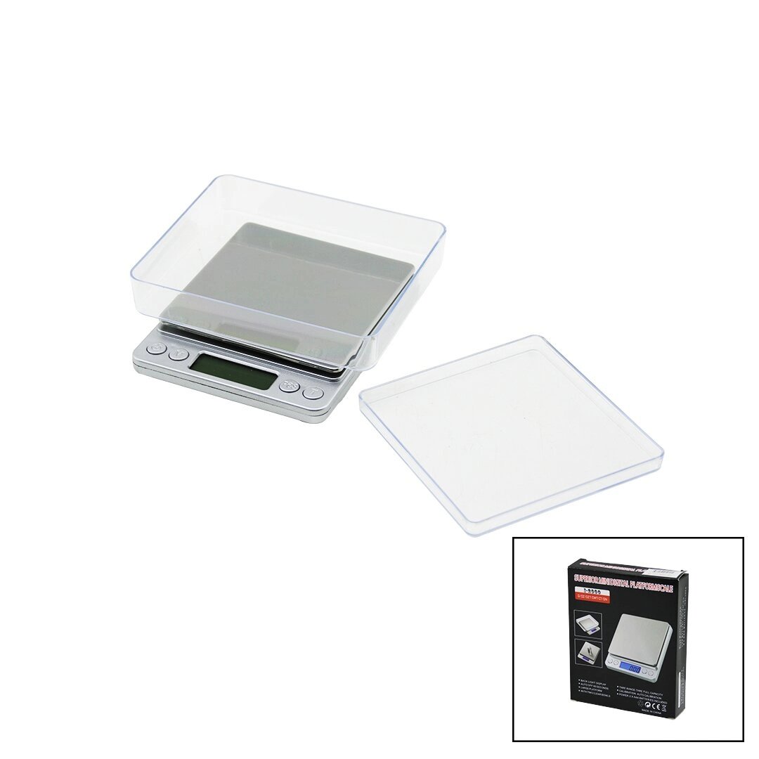 Superıor Mını I-2000 3000gr/0.1gr Mini=10.5x13cm Hassas Tartı - Terazi Şeffaf Pls.kapak Pilli