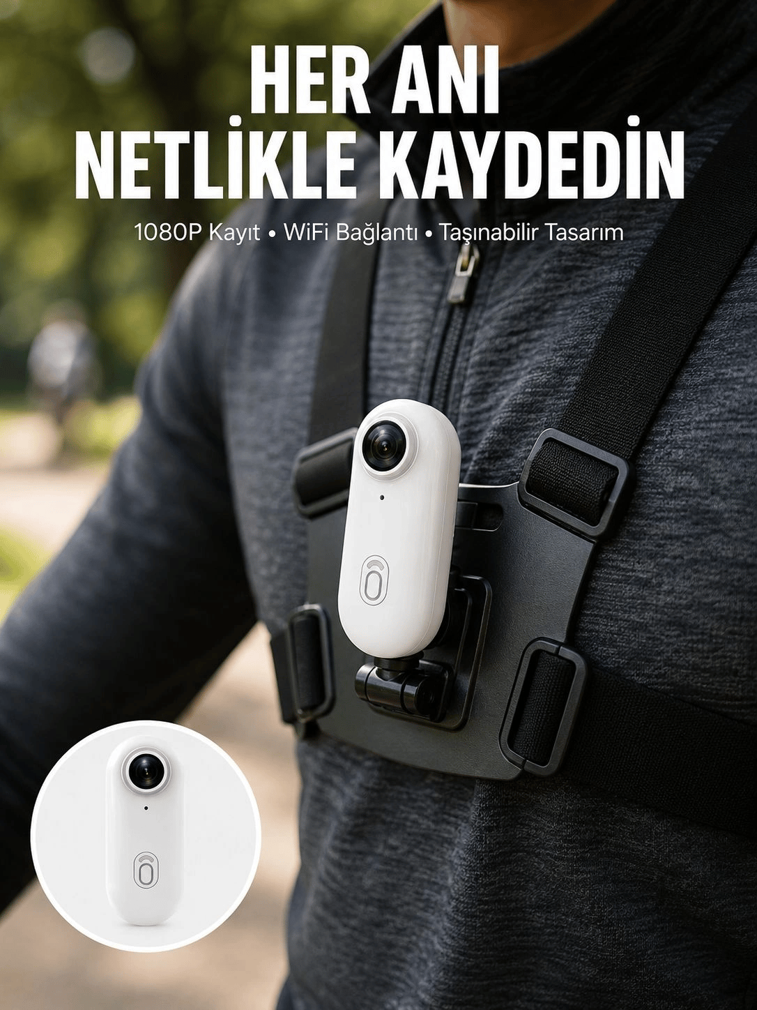 Suya ve Darbeye Dayanıklı Kompakt Spor Kamera 1080P Yeni Nesil