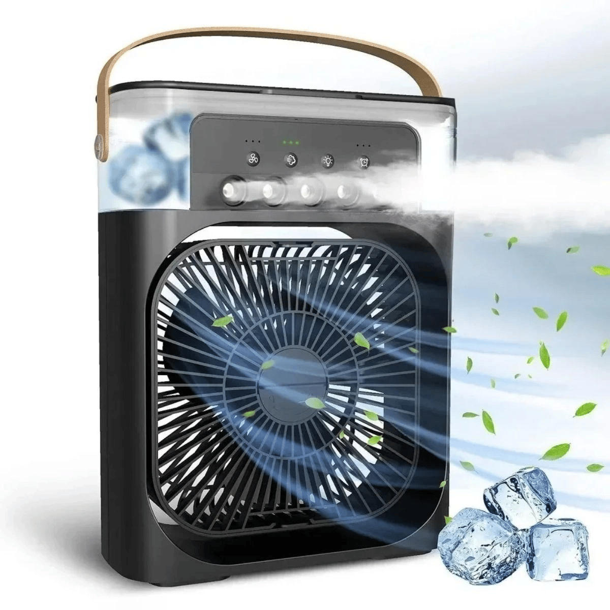 Taşınabilir 3 Farklı Mod Ayarlı 7 Farklı Led Işıklı Sulu Soğutmalı Taşınabilir Masaüstü Usb Fan Vantilatör Bx40