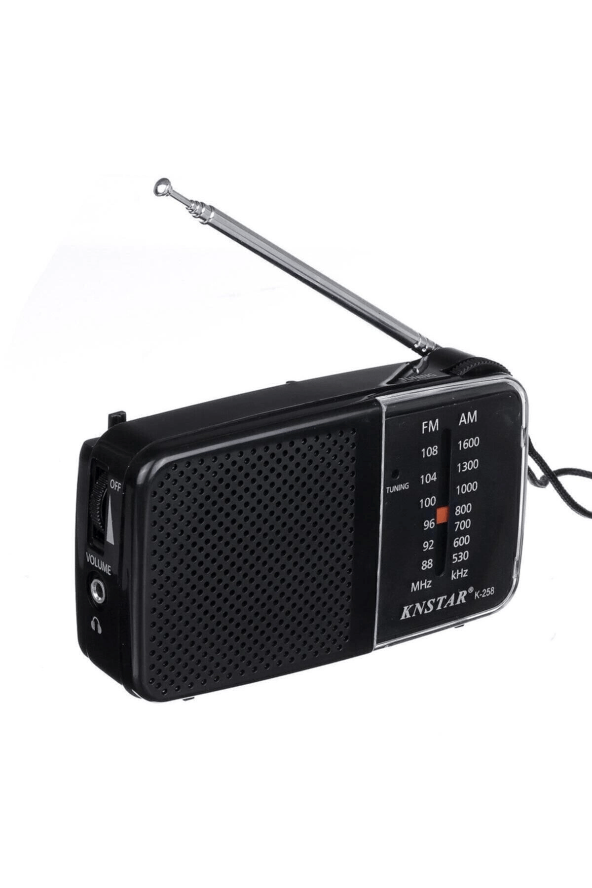 Taşınabilir cep radyosu siyah renk FM radyo bluetooth yok 2 yıl garantili - Elektronik
