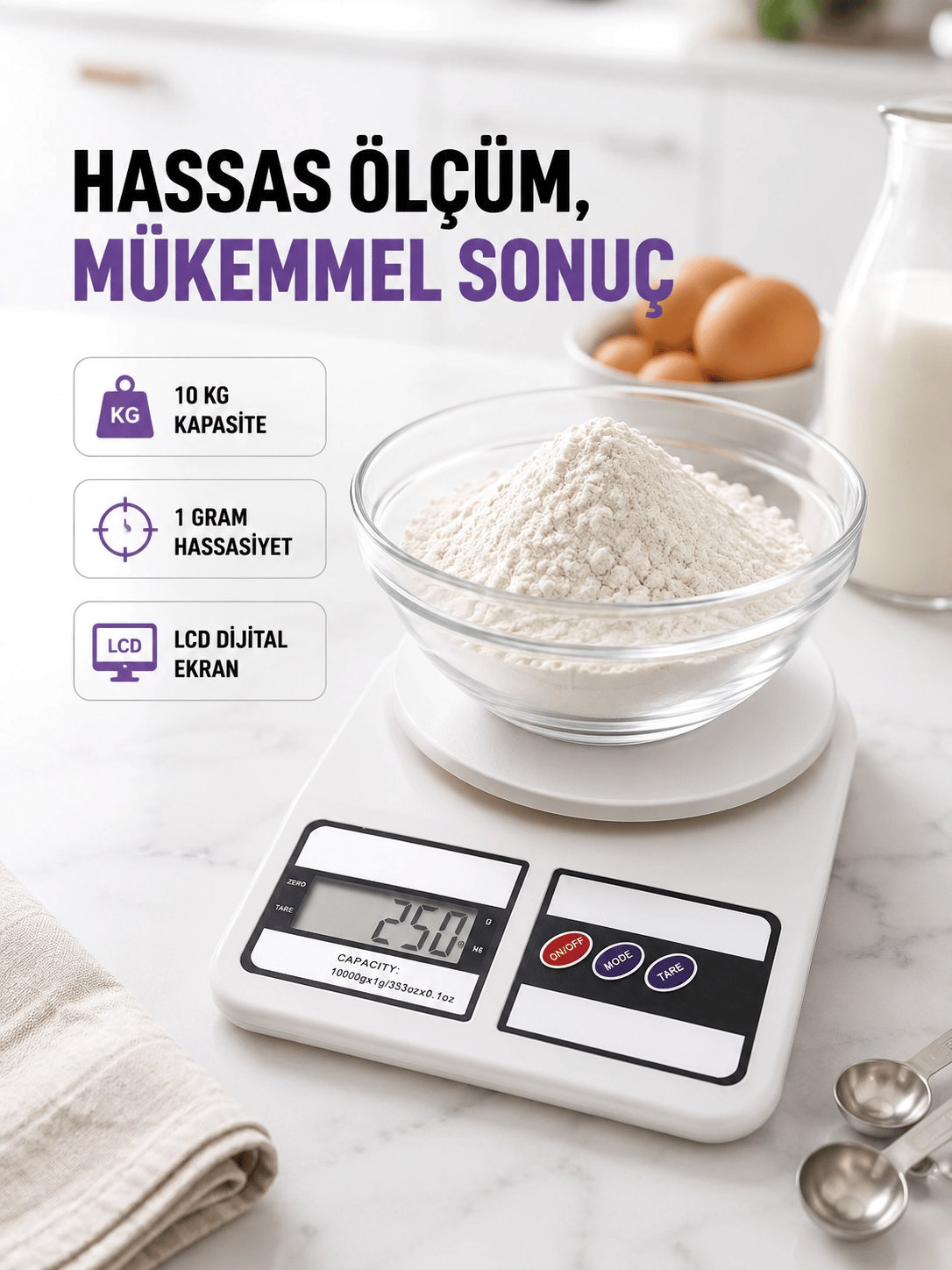 Taşınabilir Dijital Terazi – Çift Ölçü Birimi Destekli