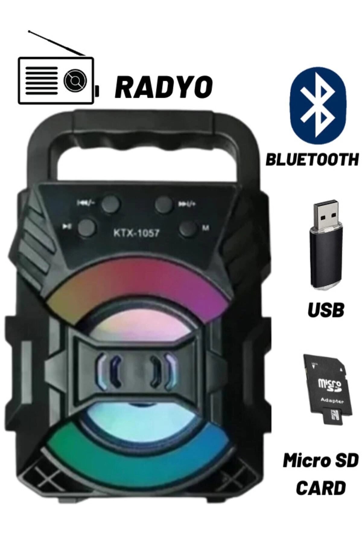 Taşınabilir mini ışıklı bluetooth bilgisayar hoparlörü turkuaz renk 2 yıl garantili