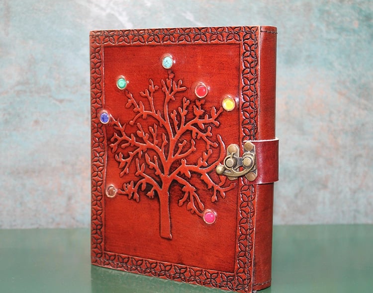 Taşlı Deri Defter Model 6