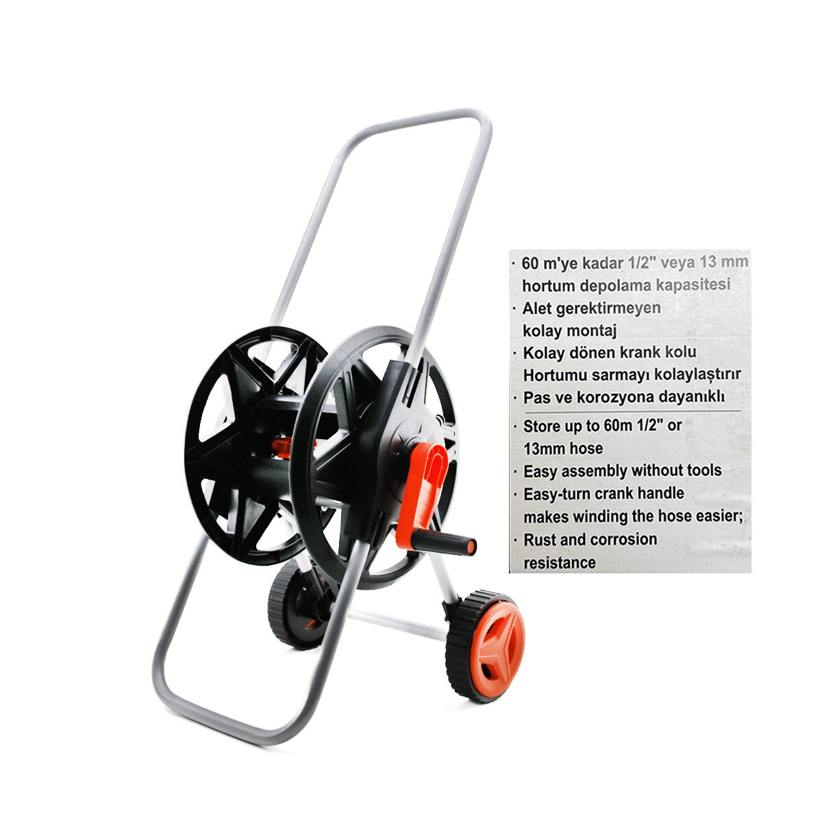 Tekerlekli Portatif Hortum Makara Bx40