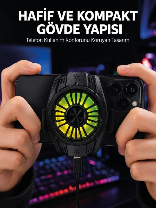 Telefon ve Tablet Uyumlu Manyetik Mobil Soğutucu Fan