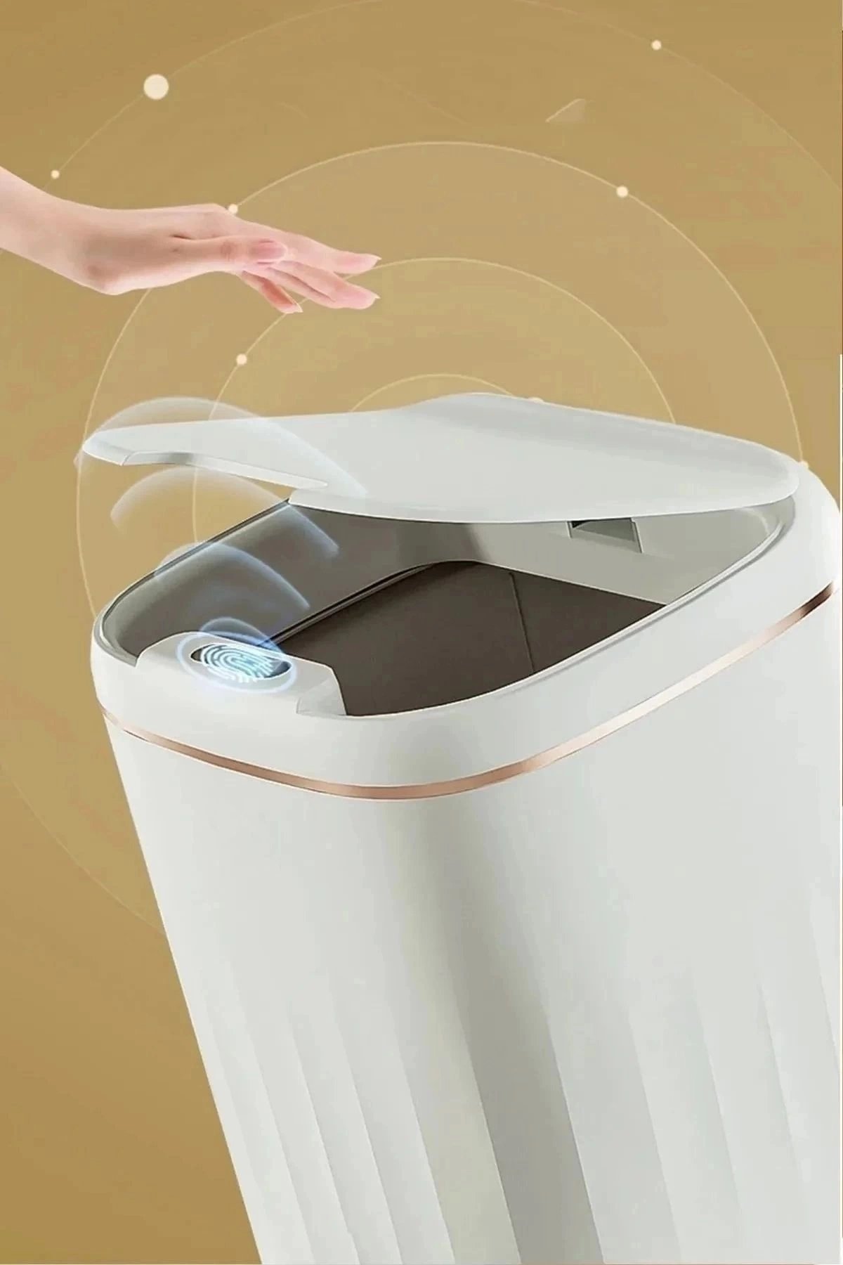 Temassız Sensörlü 20 Litre Çöp Kovası UV Işıklı Koku Geçirmez Mutfak Banyo Kullanımı
