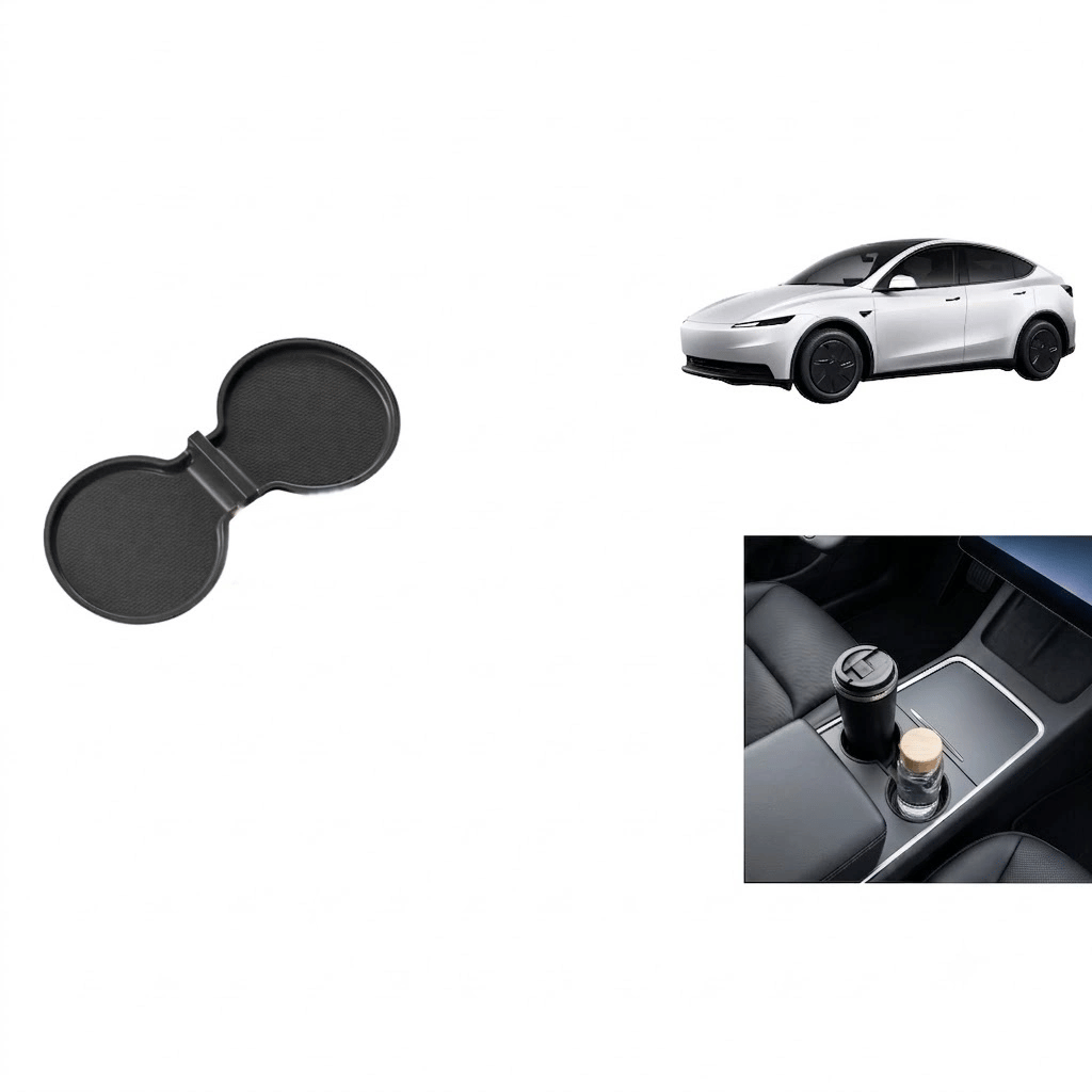 Tesla Model 3 Model Y Standart Juniper 2025+ Uyumlu Orta Bardaklık Pedi Kaymaz Konsol Koruyucu Matı 1 Adet Siyah