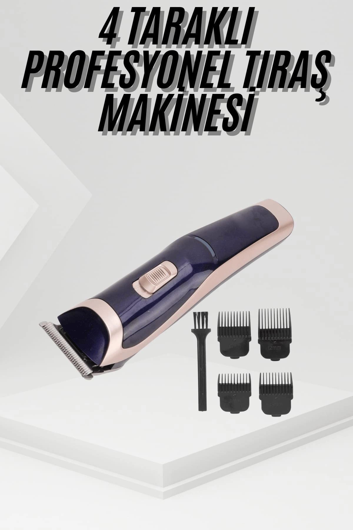 Tıraş Makinesi 4 Başlıklı Paslanmaz Çelik Bıçaklı Tüm Saç Tiplerine Uygun