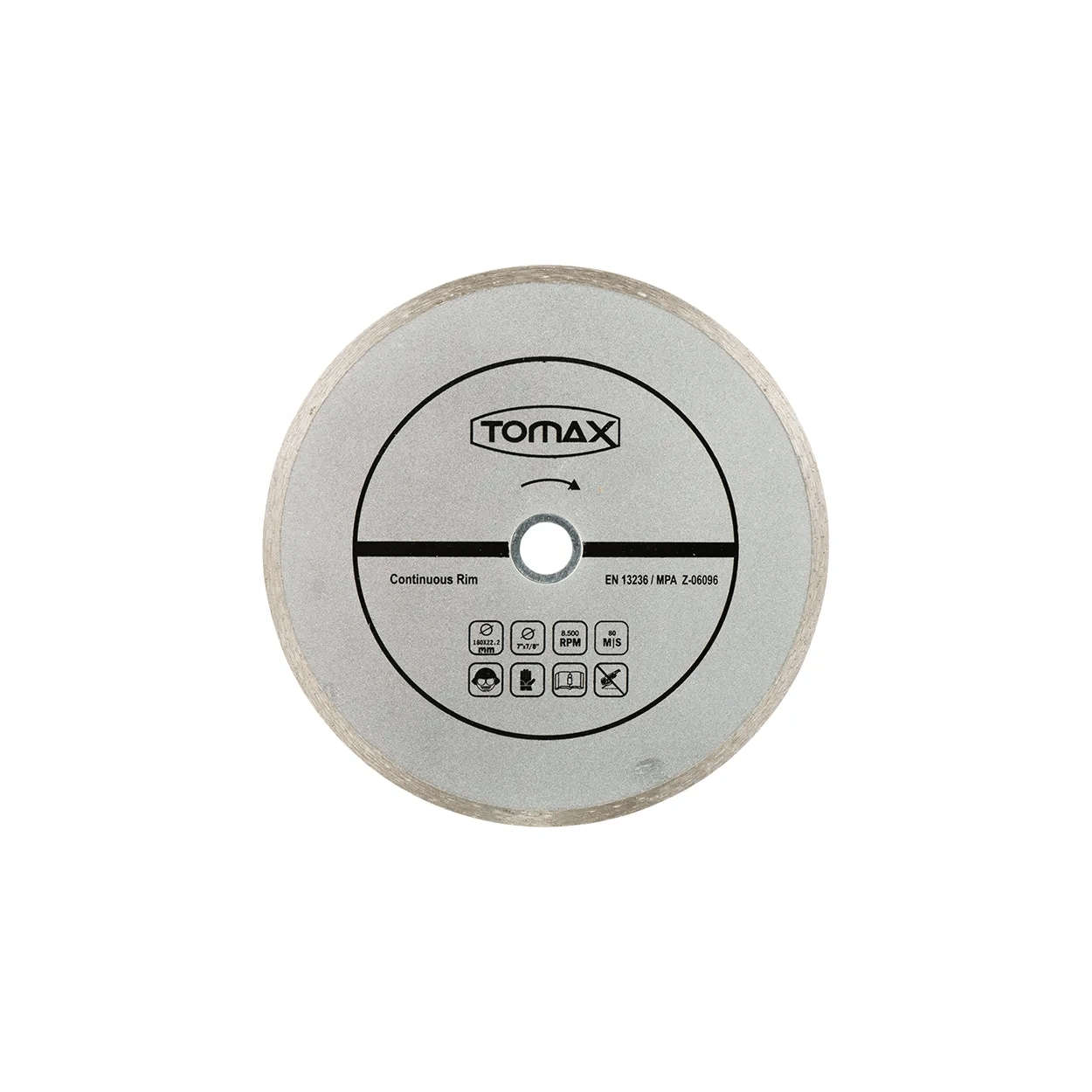 Tomax Sürekli Elmas Fayans Kesici Disk - 180x2,2x22