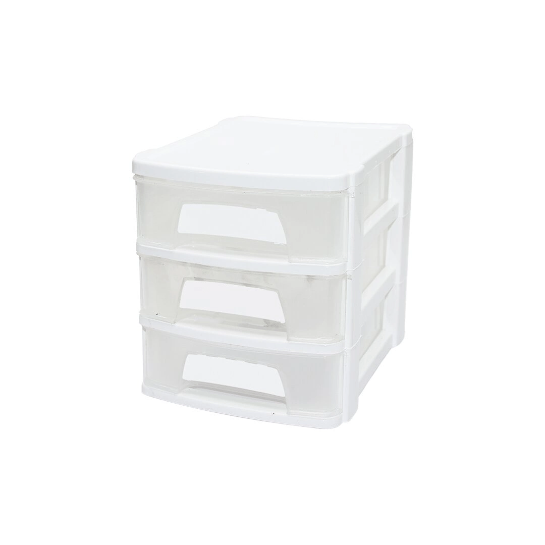 Tonton - No:1 Çekmece 3 Katlı 21.5x16.5x18.5 Cm - Siyah Veya Beyaz Renk Gönderilir Bx40