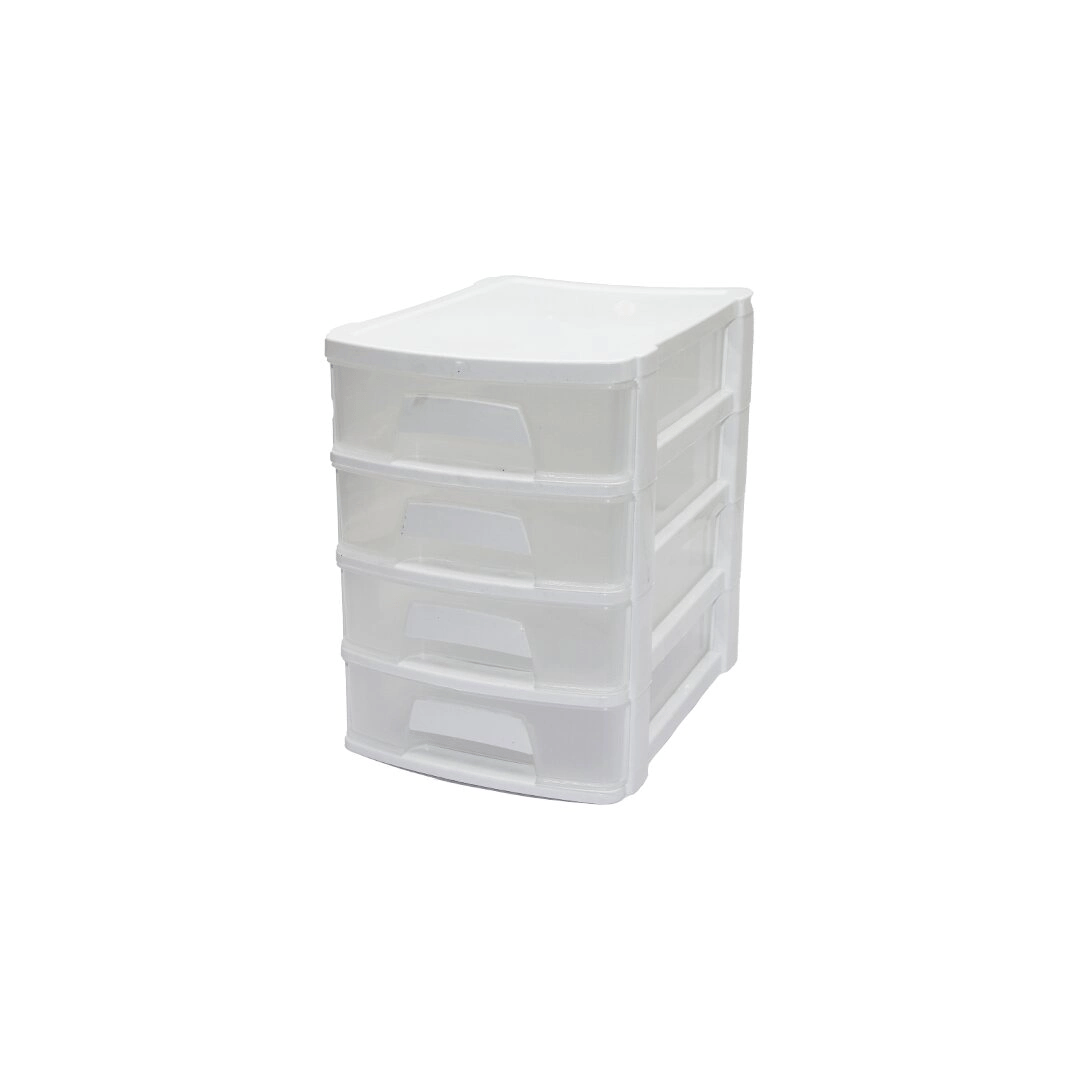Tonton - No:2 Çekmece 4 Katlı 16.5x21.5x24cm Beyaz Veya Siyah Herhangi Bir Renk Gönderilir Bx40