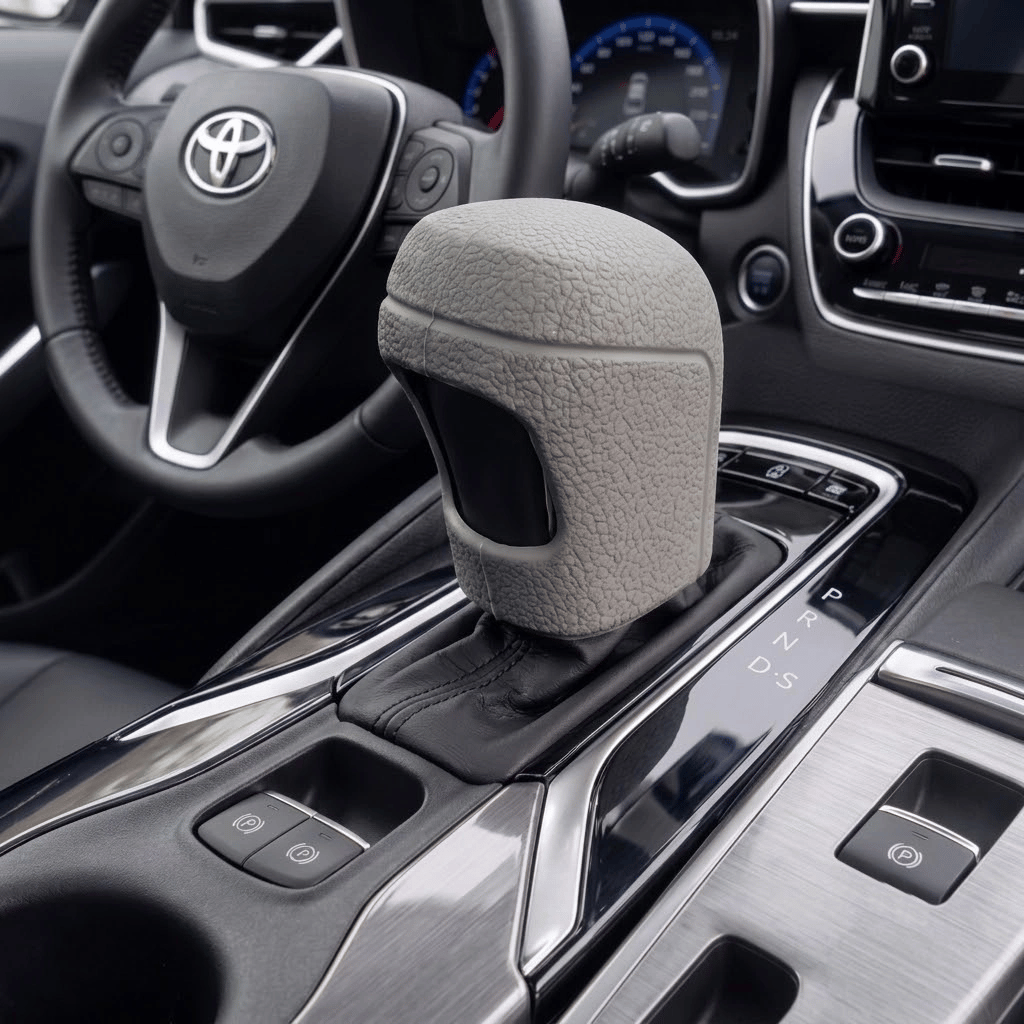 Toyota Uyumlu Silikonlu Otomatik Vites Topuzu Koruyucu Kılıfı Gri