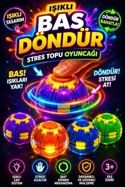 TYC0036 SPIN TOP IŞIKLI - 1 ADET STOKTA OLAN GÖNDERİLİR