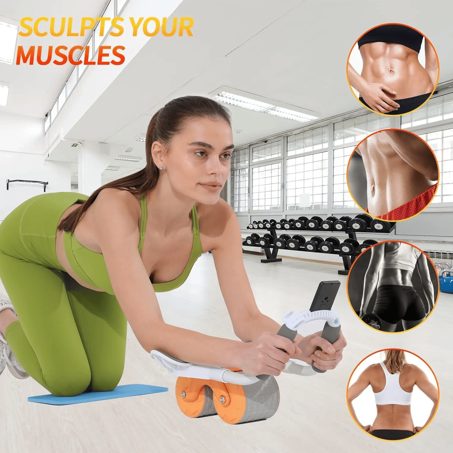 Ultimate Sup, Abs Tekerlekli Silindir, Abs Egzersizi, Silindirli Egzersiz, Fitness Ekipmanı Bx40