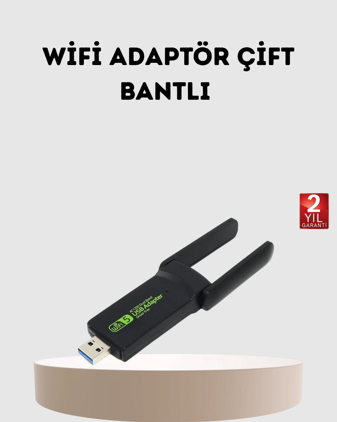 Ultratekno Dual Band WiFi Adaptör – 1200 Mbps, USB 3.0, Çift Antenli, Geniş Kapsama Alanı ve Yüksek Hız