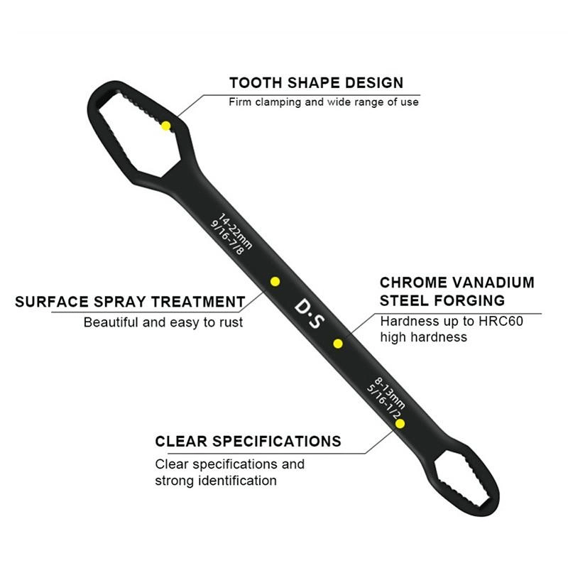 Universal Anahtarı Çift Kafalı  Çok Fonksiyonlu 6-22mm Bx40