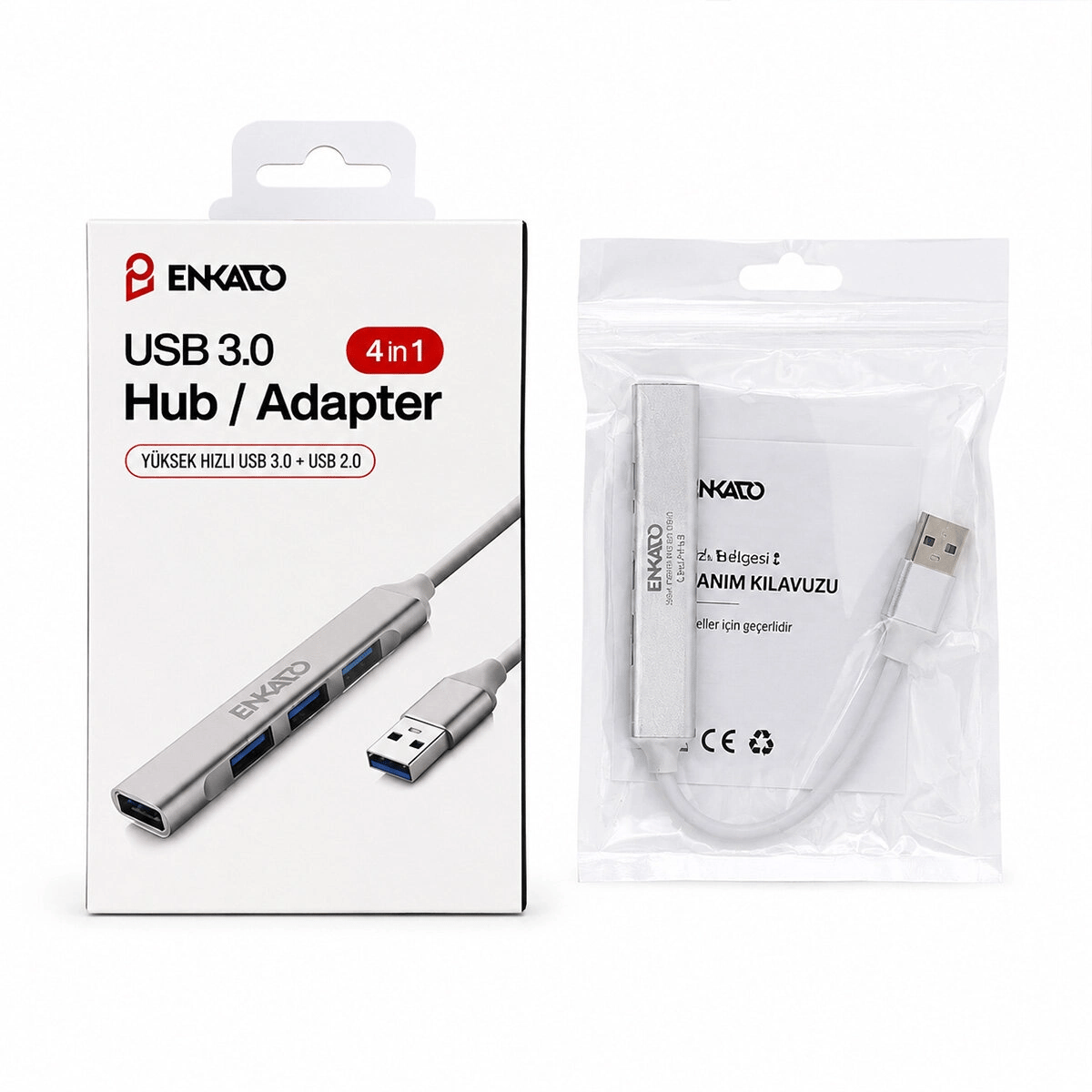 Usb 3.0 Giriş 4ın1 Usb Çoğaltıcı 4 Anahtarlı Port - Hı-speed Usb 3.0 - Usb 2.0 Hub Adaptör Ekd-uh60 Bx40