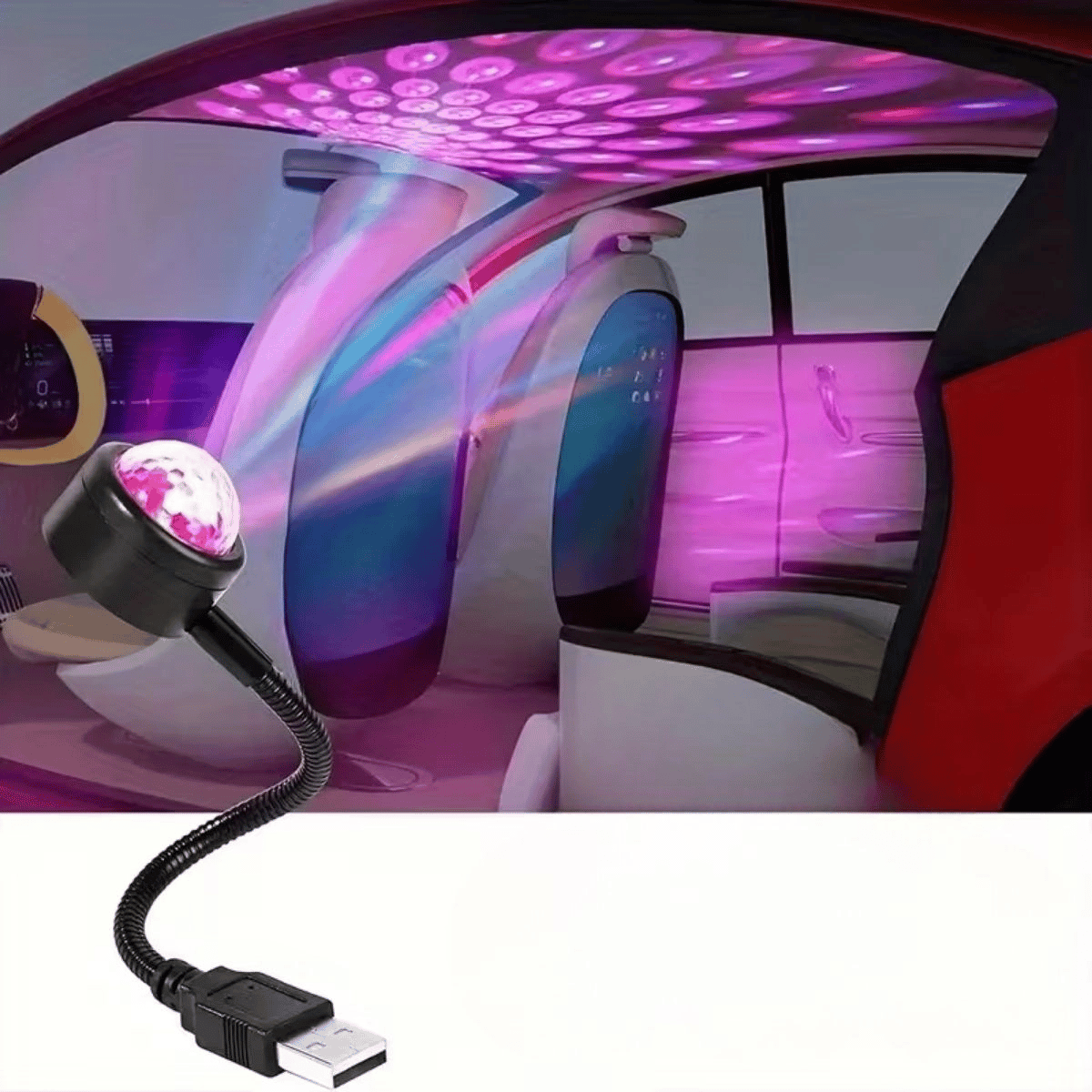 Usb Sese Duyarlı 8 Farklı Mod Işıklı Led Atmosfer Işığı – Ambiyans Aydınlatması Bx40