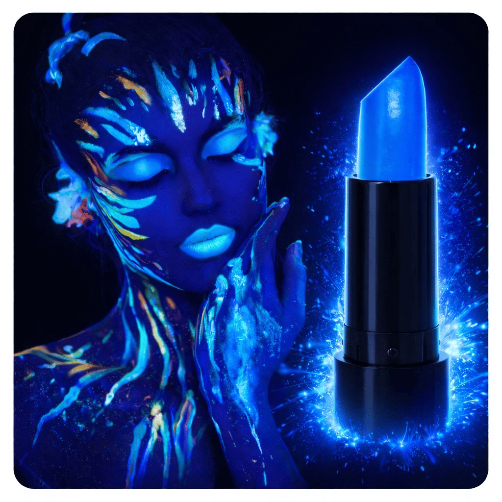 Uv Neon Mavi Ruj – Karanlıkta Parlayan Makyaj Boyası Bx40