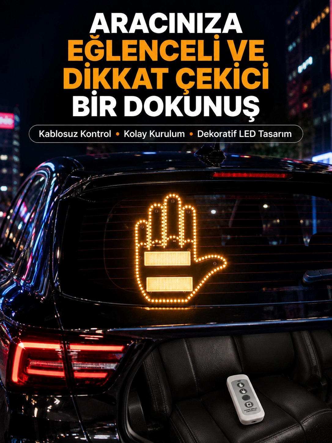 Uzaktan Kumandalı Çok Fonksiyonlu Araç Led Işığı