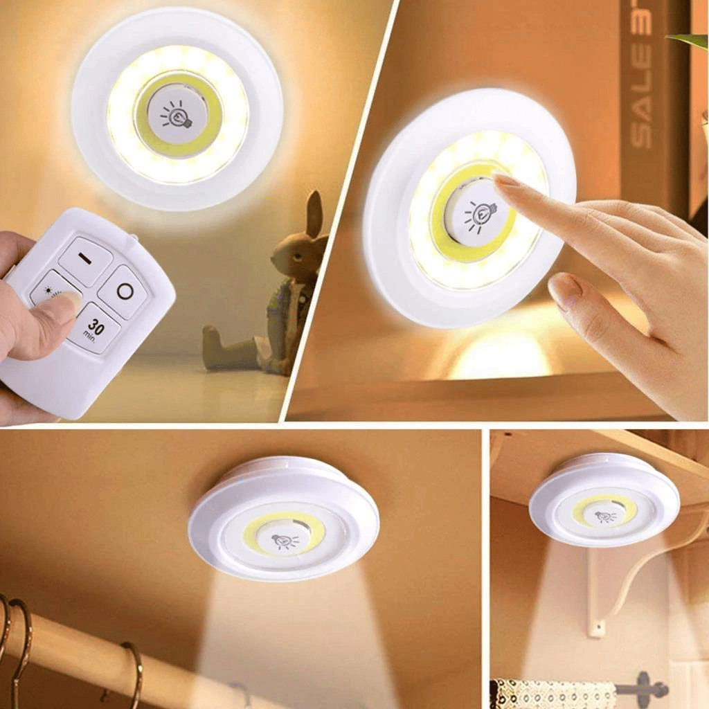 Uzaktan Kumandalı Yapışkanlı Led Spot Lamba Bx40