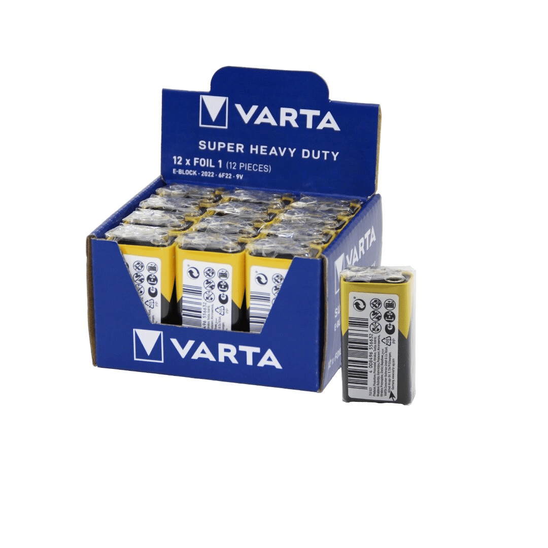 Varta  9 Volt  Pil  E   12pcs Bx40