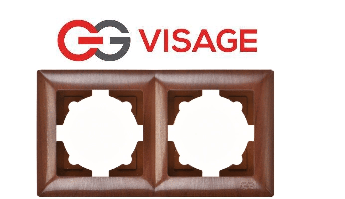Visage Amazon Ceviz 2 Li Çerçeve - Priz ve Anahtar İçin Uyumlu Çerçeve